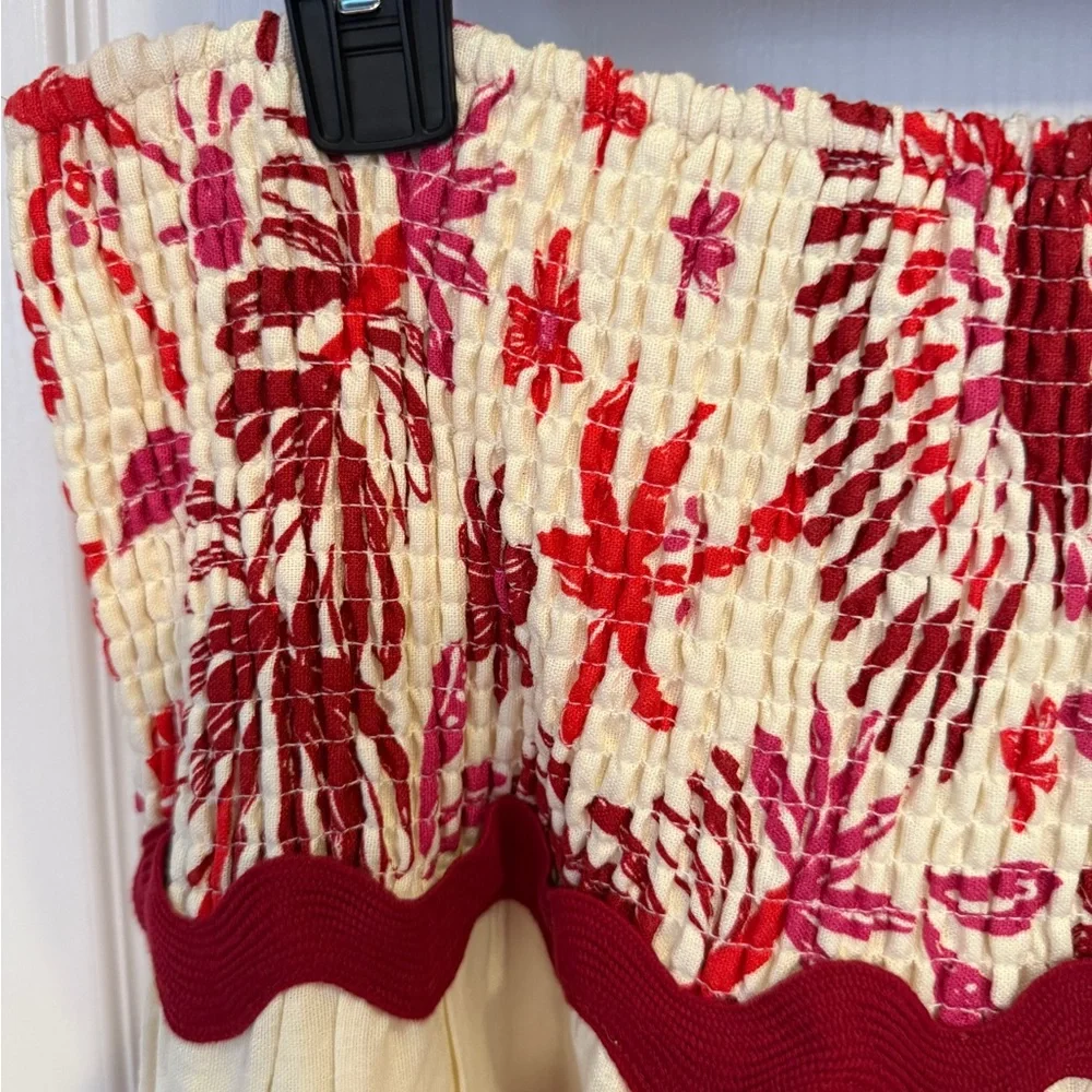 Caroline Constas Red and White Textured Fabric - Picture 5 of 9